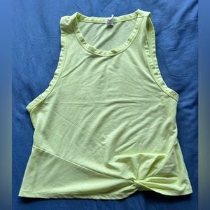 Neon Yellow Workout Crop